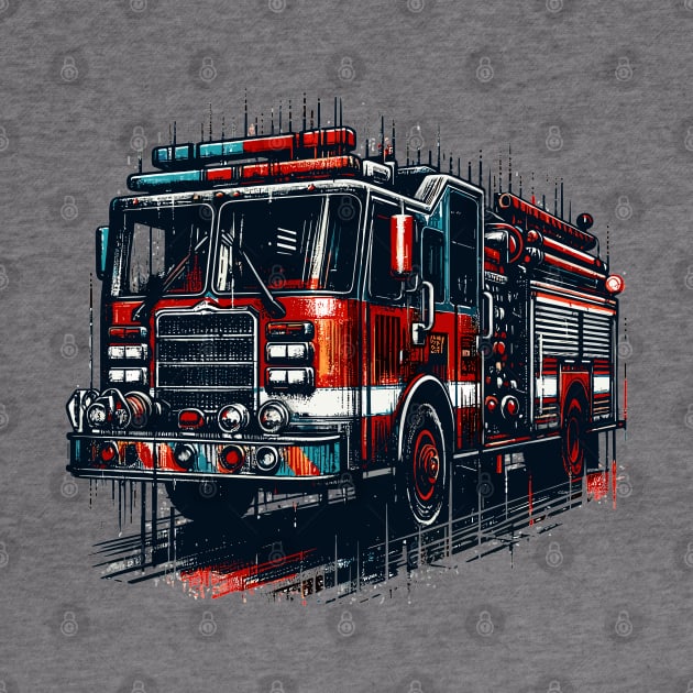 Fire Truck by Vehicles-Art